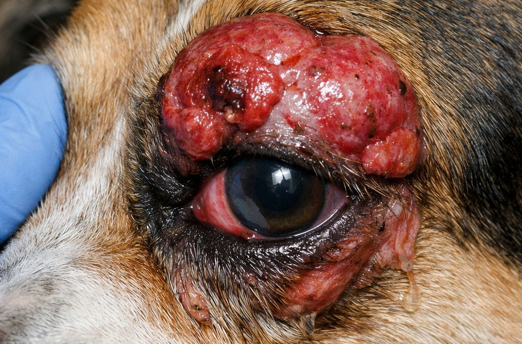 Spindle-cell-carcinoma-of-the-eye-in-dogs