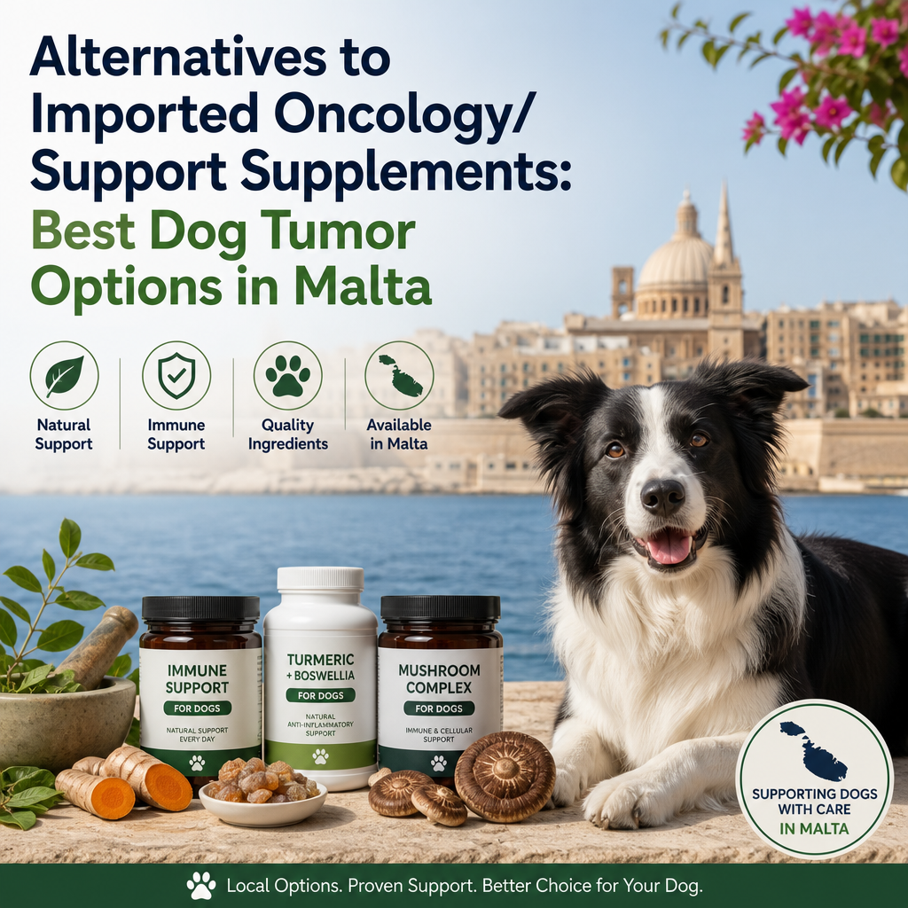 Alternatives to Imported Oncology/Support Supplements: 5 Best Dog Tumor Options in Malta 2 ilustração de alternativas a suplementos de oncologia/suporte importados