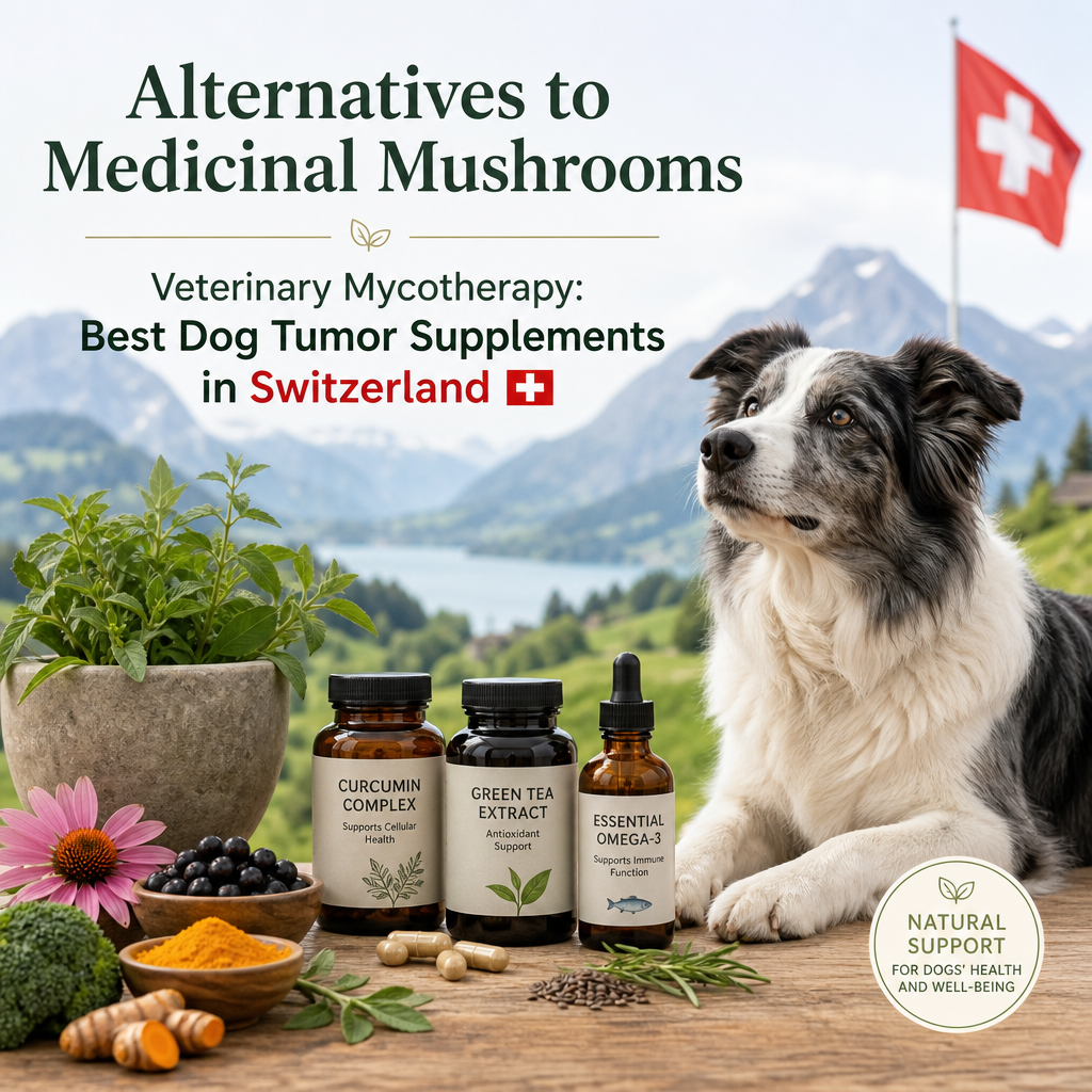 alternatives to Medicinal mushrooms / veterinary mycotherapy illustration