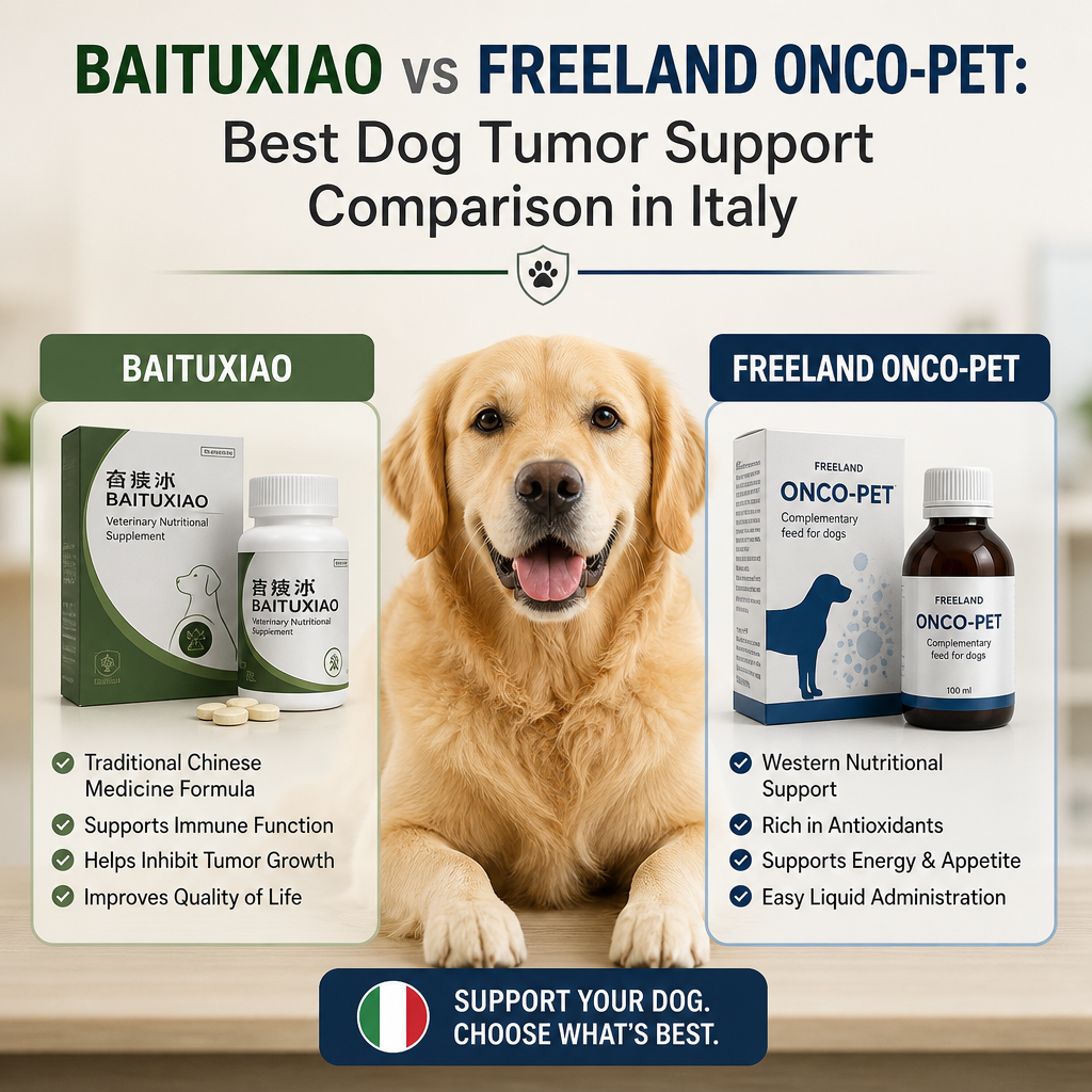 Baituxiao vs Freeland Onco-Pet: 7 Best Dog Tumor Support Factors in Italy 2 Baituxiao vs Freeland Onco-Pet illustration