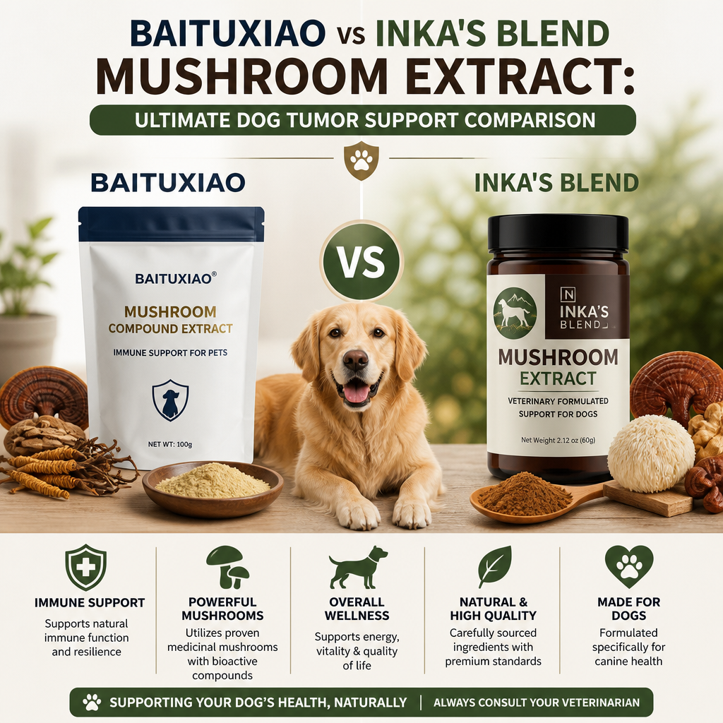 Baituxiao vs Inka's Blend Mushroom Extract illustration