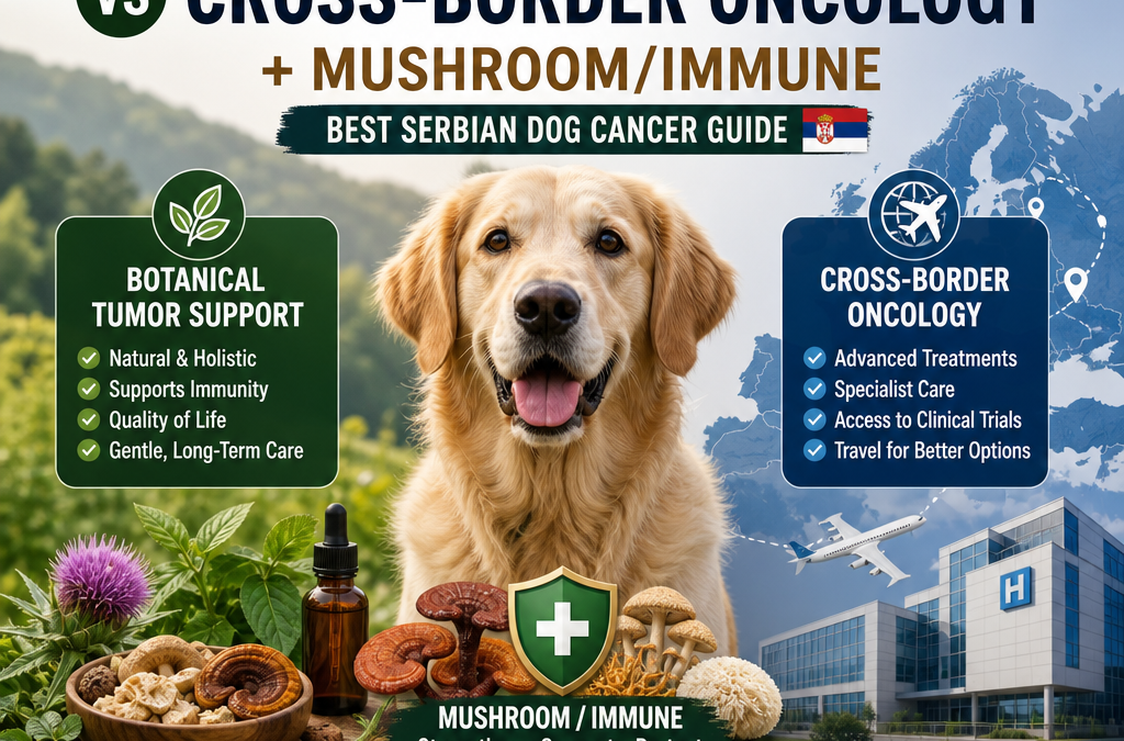 Suporte Tumoral Botânico vs Oncologia Transfronteiriça + Cogumelo/Imune: 7 Poderosas Diferenças Chave para Proprietários de Cães Sérvios