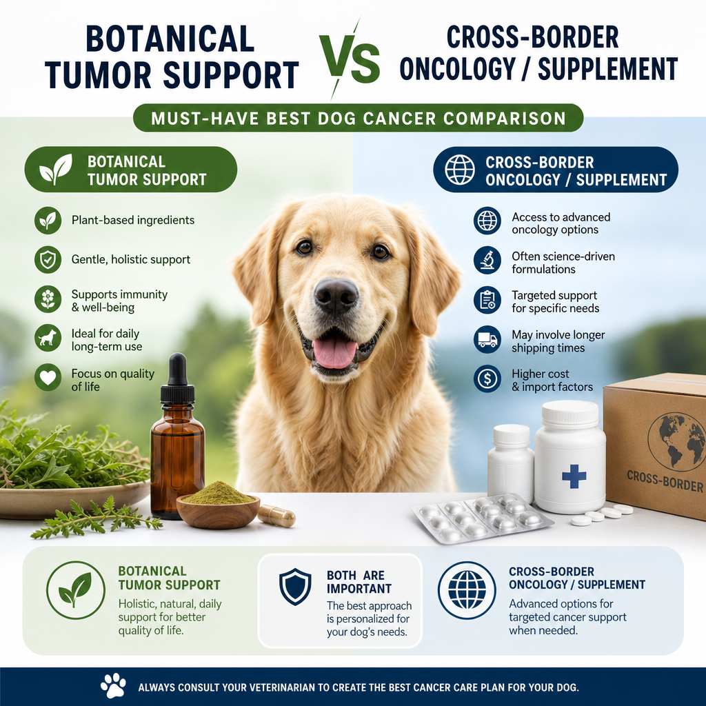 Botanical Tumor Support vs Cross-border Oncology / Supplement: 5 Powerful, Positive Dog Choices 2 botanical tumor support vs Cross-border oncology / supplement illustration