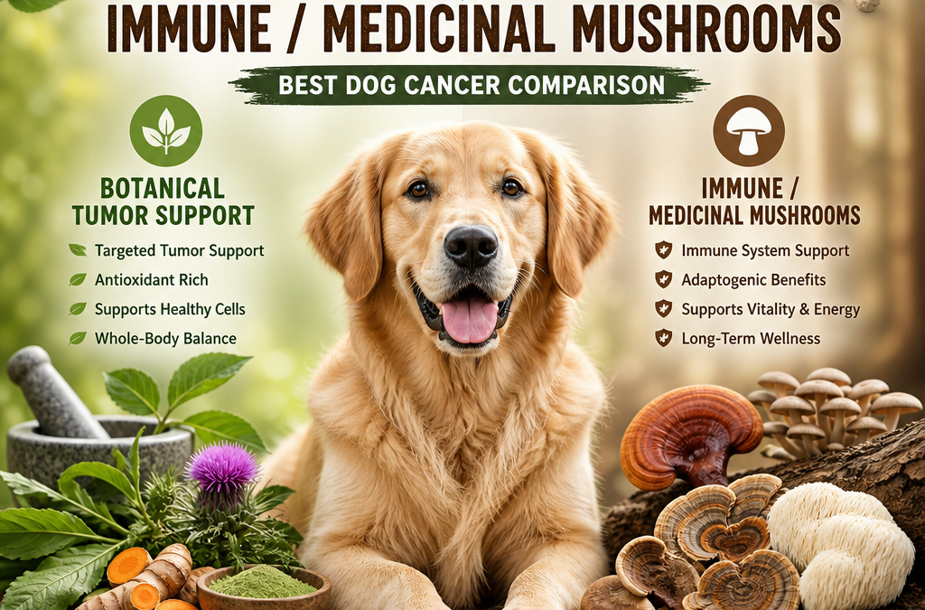 Botanical Tumor Support vs Immune / Medicinal Mushrooms: 5 Powerful Key Differences for Dog Owners