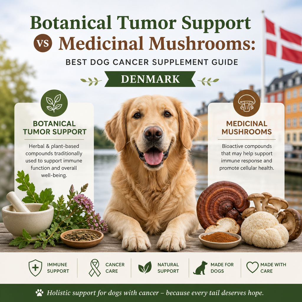 Botanical Tumor Support vs Medicinal Mushrooms: 7 Best Dog Cancer Supplement Options in Denmark 2 botanical tumor support vs Medicinal mushrooms illustration