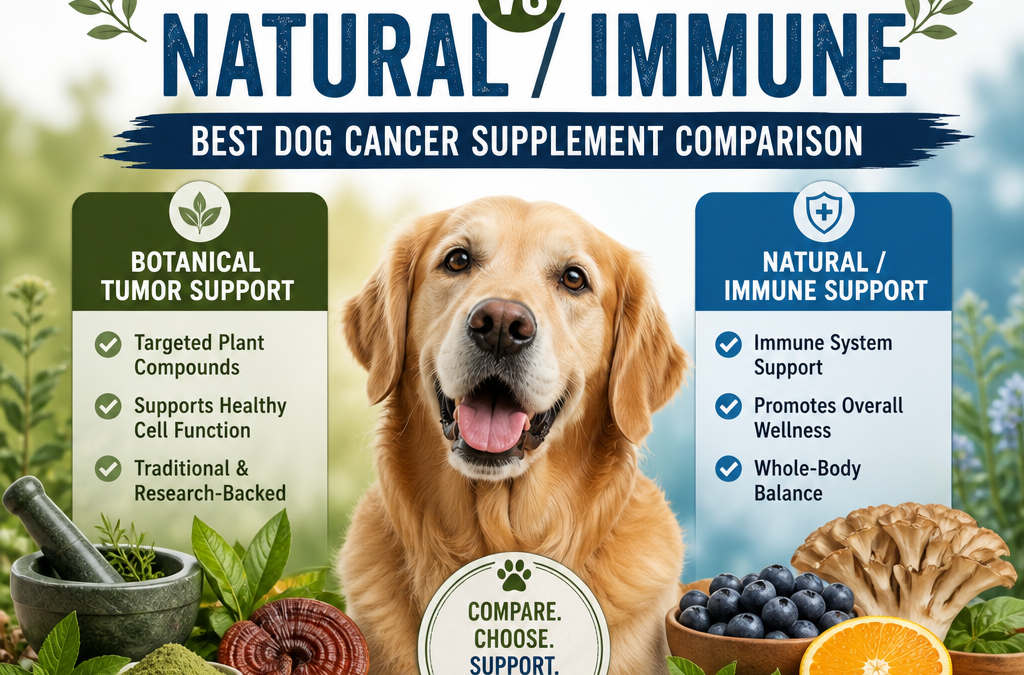 Botanical Tumor Support vs Natural / Immune: 7 Best Dog Cancer Supplement Comparison