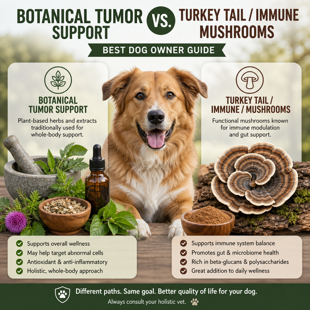 Botanical Tumor Support vs Turkey Tail / Immune / Mushrooms: 5 Best Dog Owner Guide 1 botanical tumor support vs Turkey Tail / immune / mushrooms illustration