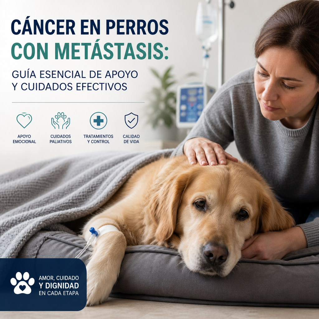 cáncer perro metástasis apoyo illustration