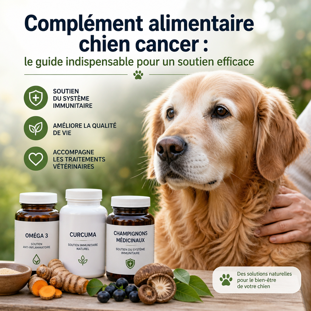 complément alimentaire chien cancer illustration