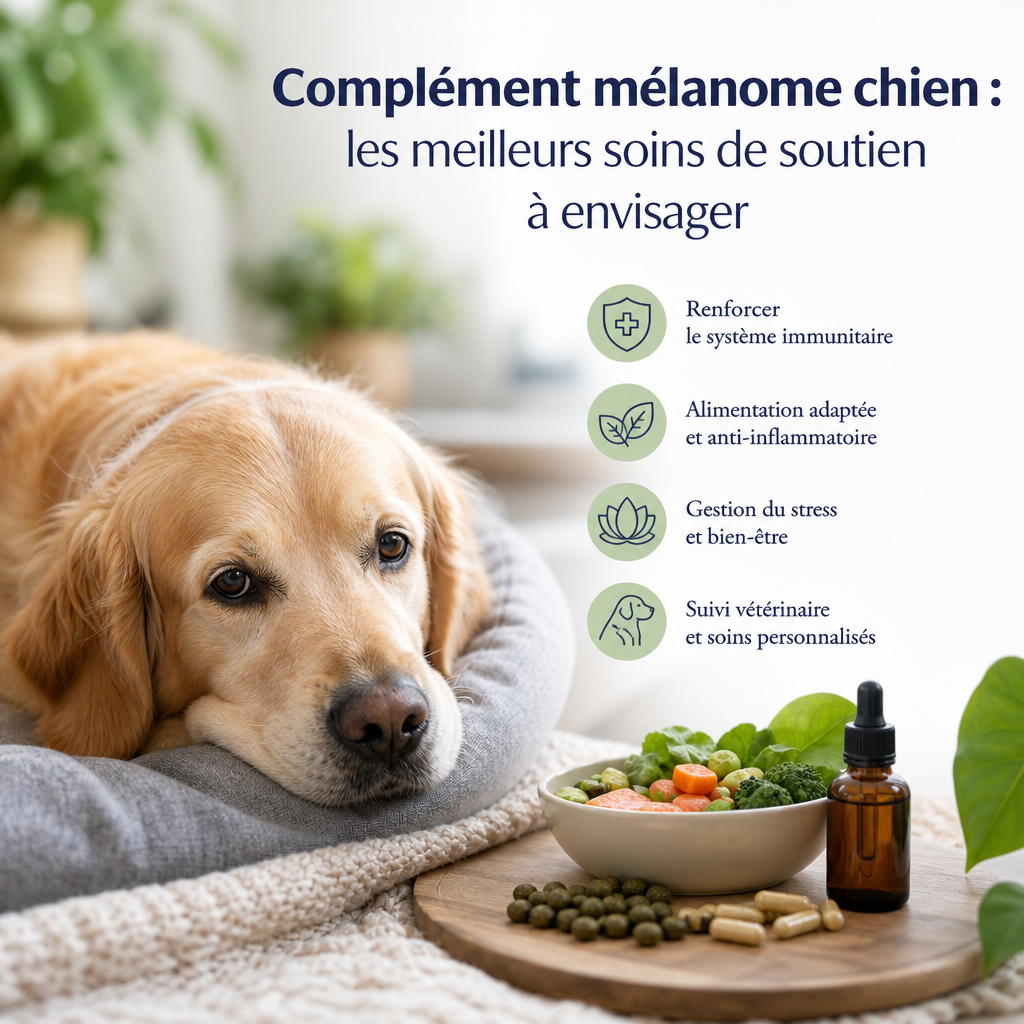 complément mélanome chien illustration