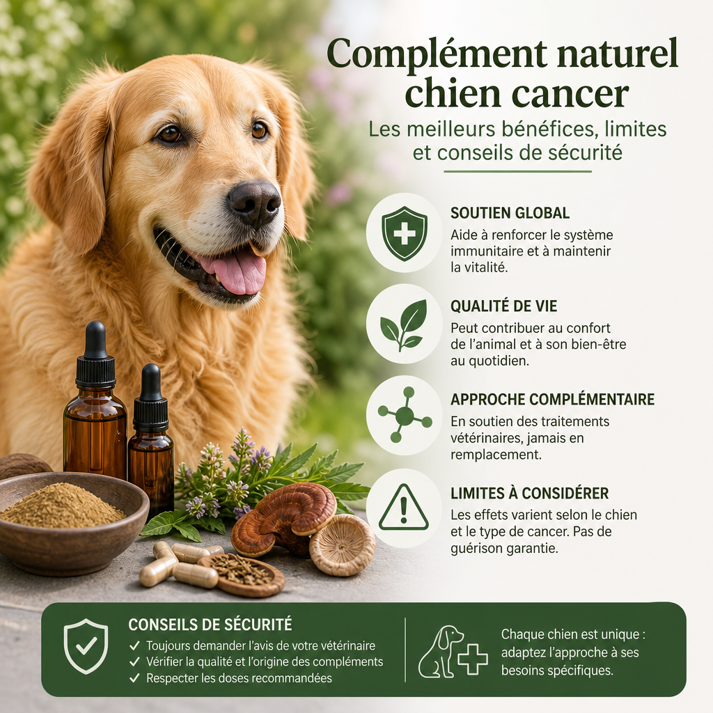 Complément naturel chien cancer : 7 conseils essentiels, puissants et rassurants 4 suplemento natural cão câncer ilustração