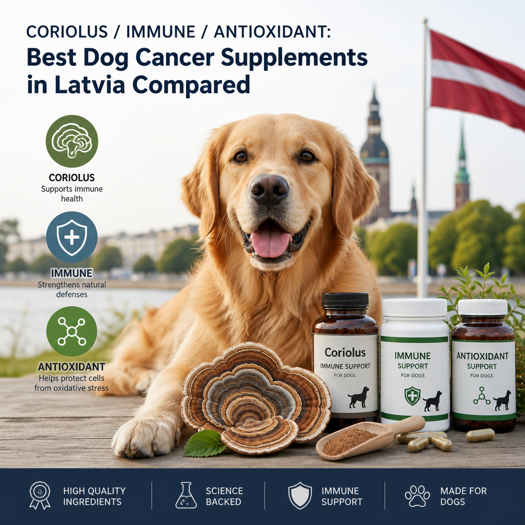 Coriolus / immune / antioxidant: 5 Best Dog Cancer Supplements in Latvia Compared 5 Coriolus / immune / antioxidant illustration