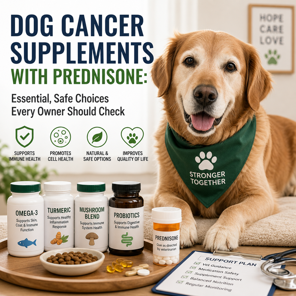 dog cancer supplements with prednisone illustration
