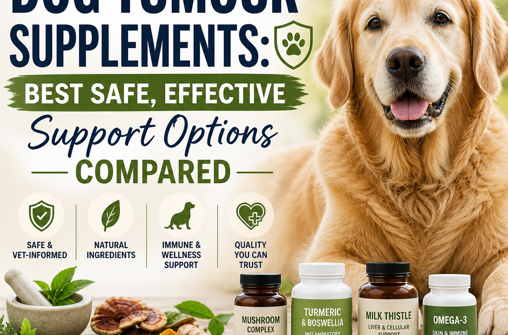 Illustration of Dog Tumour Supplements: Best Safe, Effective Support Options Compared