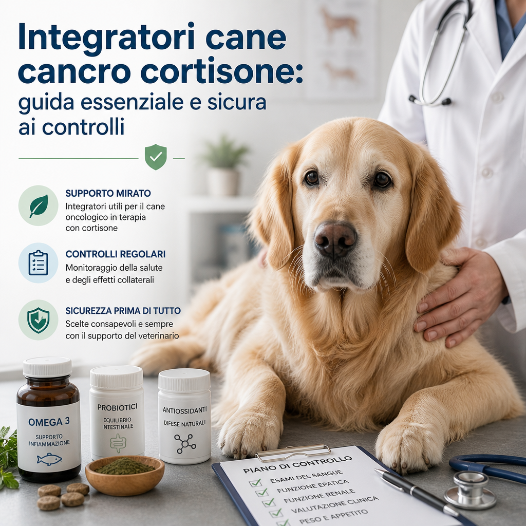 integratori cane cancro cortisone illustration