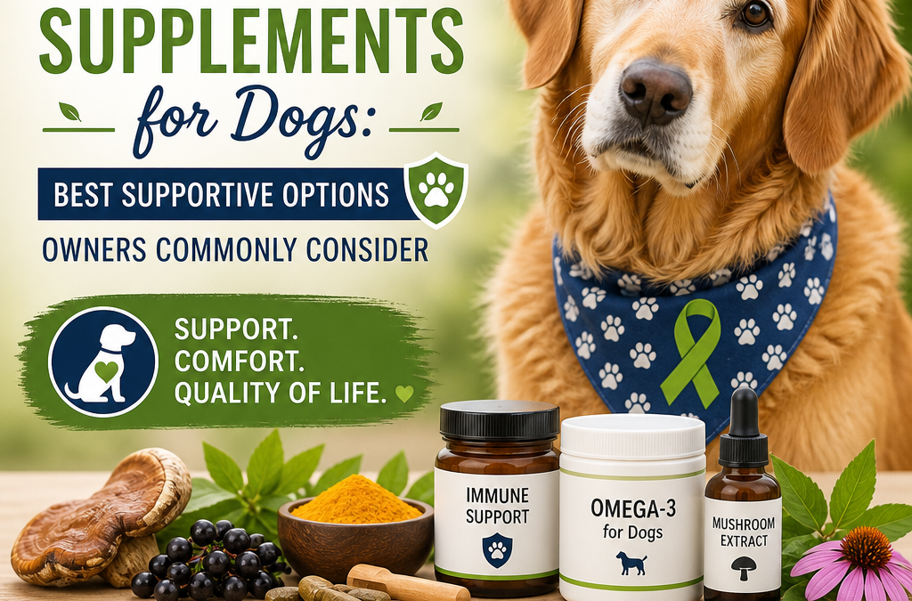 Suplementos para Linfoma em Cães: 5 opções de suporte úteis que os proprietários costumam considerar