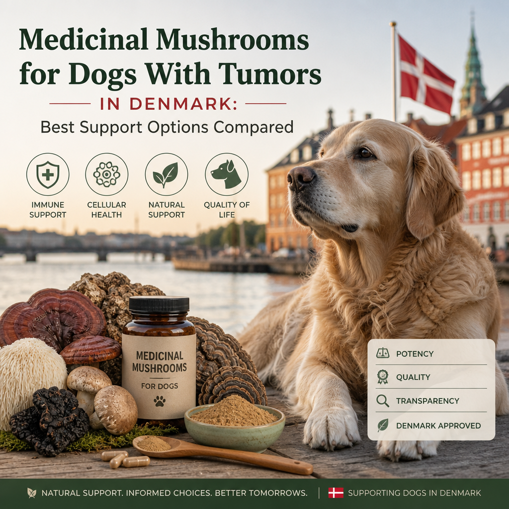 Medicinal Mushrooms for Dogs With Tumors in Denmark: 7 Best Support Options Compared 1 Medicinal mushrooms illustration
