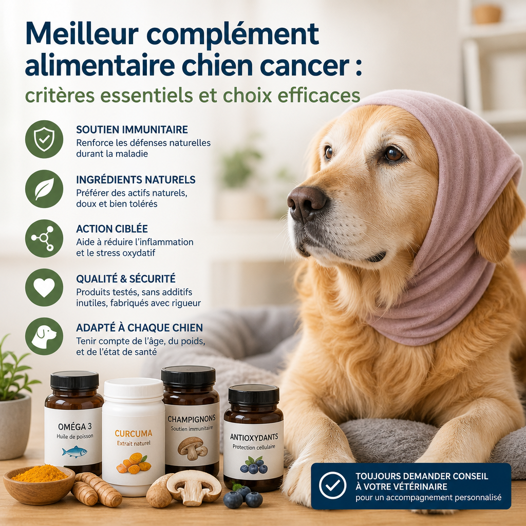 Meilleur complément alimentaire chien cancer : 7 choix efficaces et rassurants 2 meilleur complément alimentaire chien cancer illustration
