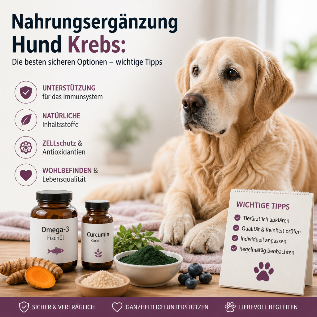 Nahrungsergänzung Hund Krebs: 7 sichere Optionen mit wichtigen, positiven Tipps 5 Nahrungsergänzung Hund Krebs illustration