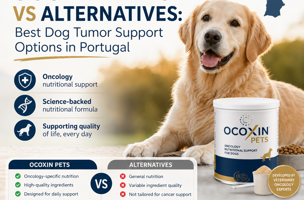 Illustration of Ocoxin Pets vs Alternatives: Best Dog Tumor Support Options in Portugal