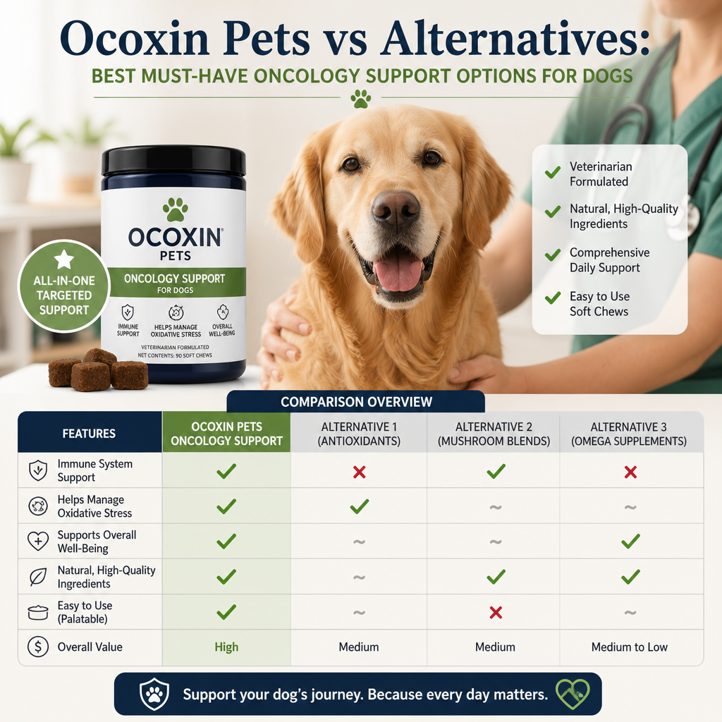 Ocoxin Pets vs alternatives: 7 Best Must-Have Oncology Support Options for Dogs 1 Ilustração de Ocoxin Pets vs alternativas