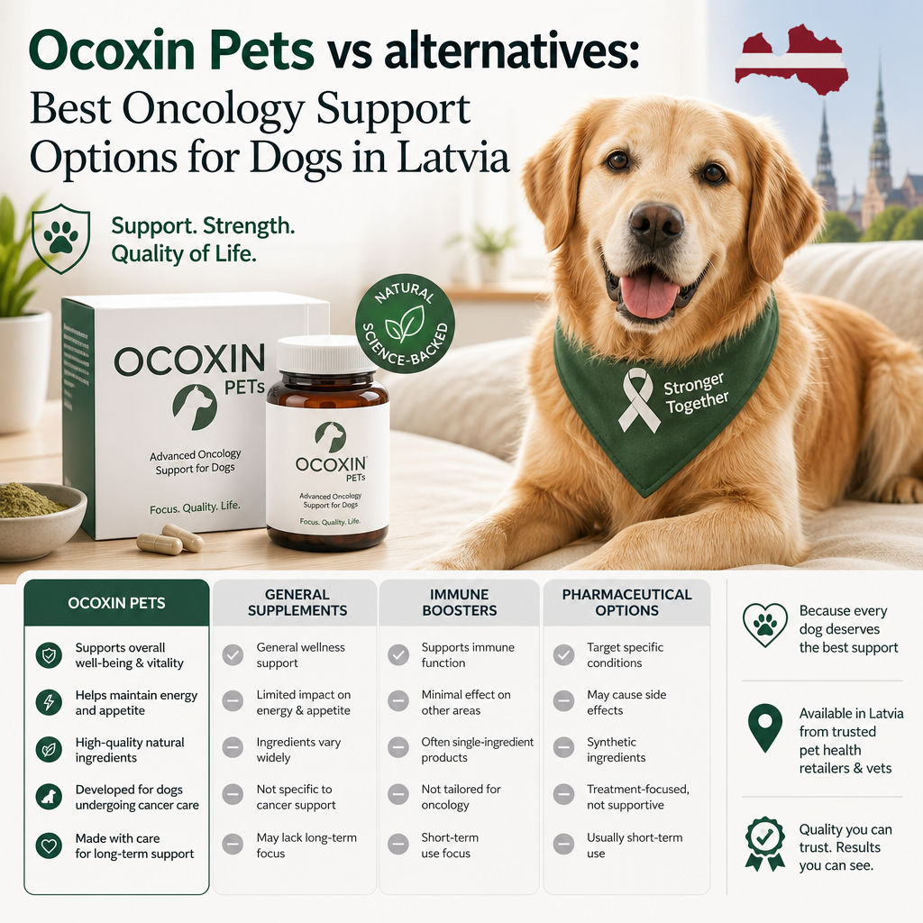 Ocoxin Pets vs alternatives: 5 Best Oncology Support Options for Dogs in Latvia 1 Illustration de Ocoxin Pets vs alternatives