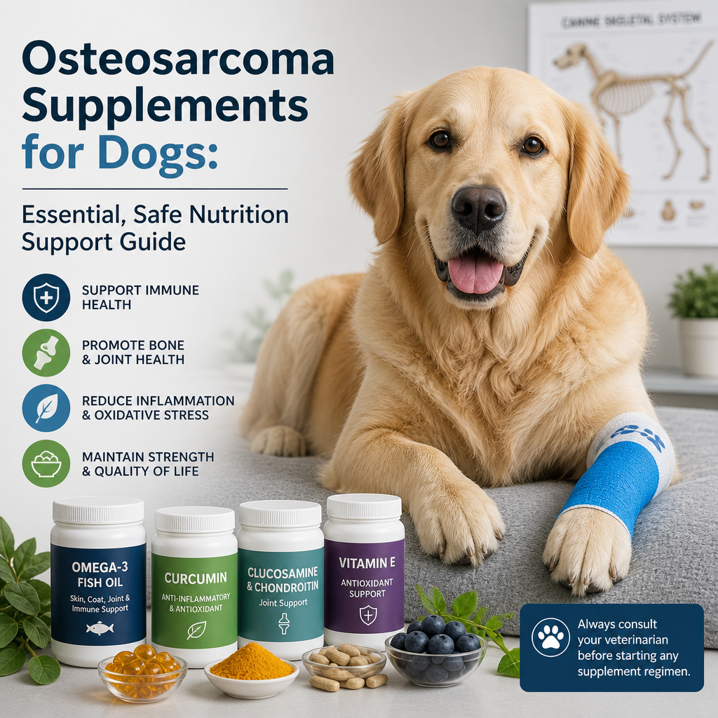 illustrazione dei supplementi per osteosarcoma nei cani