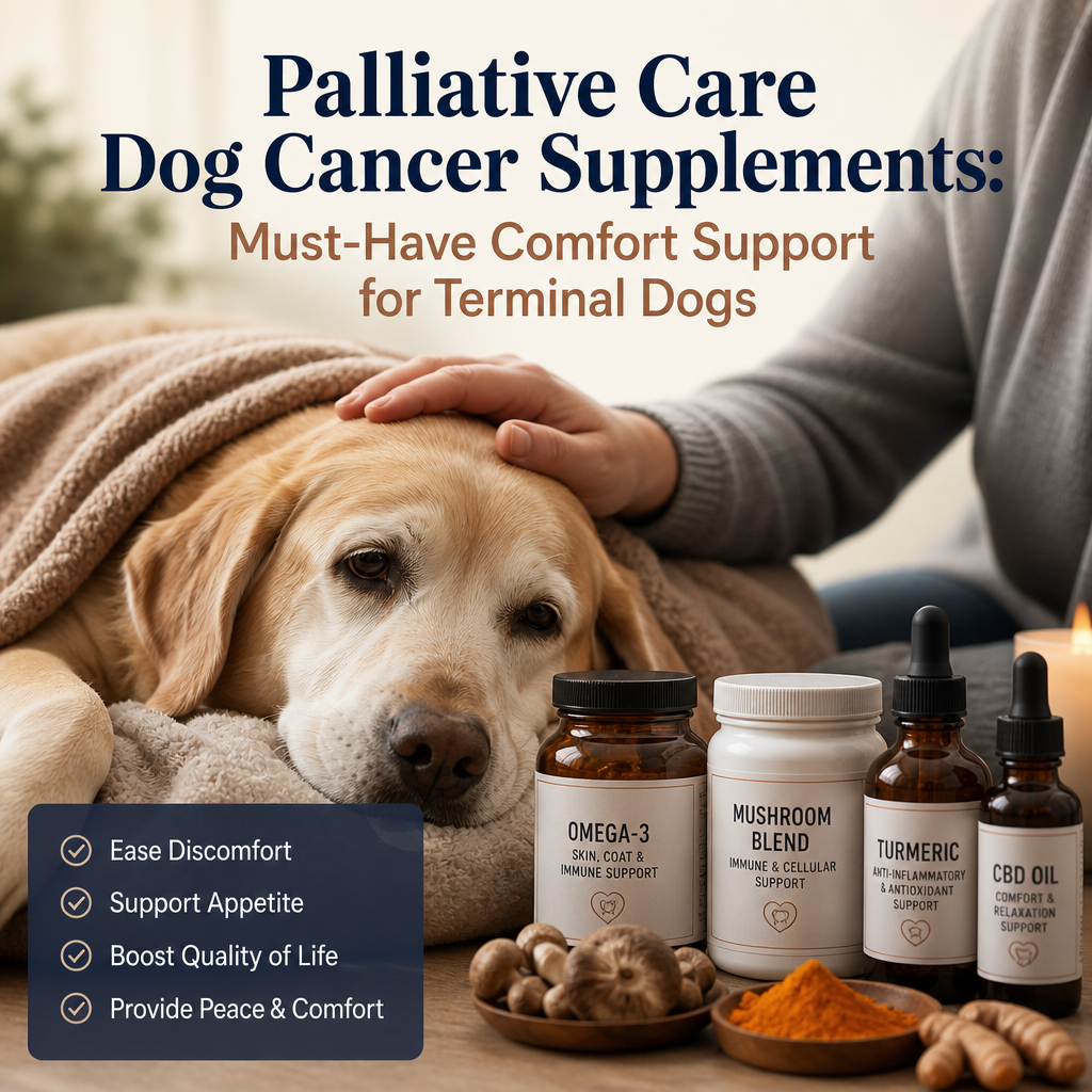 palliative care dog cancer supplements illustration