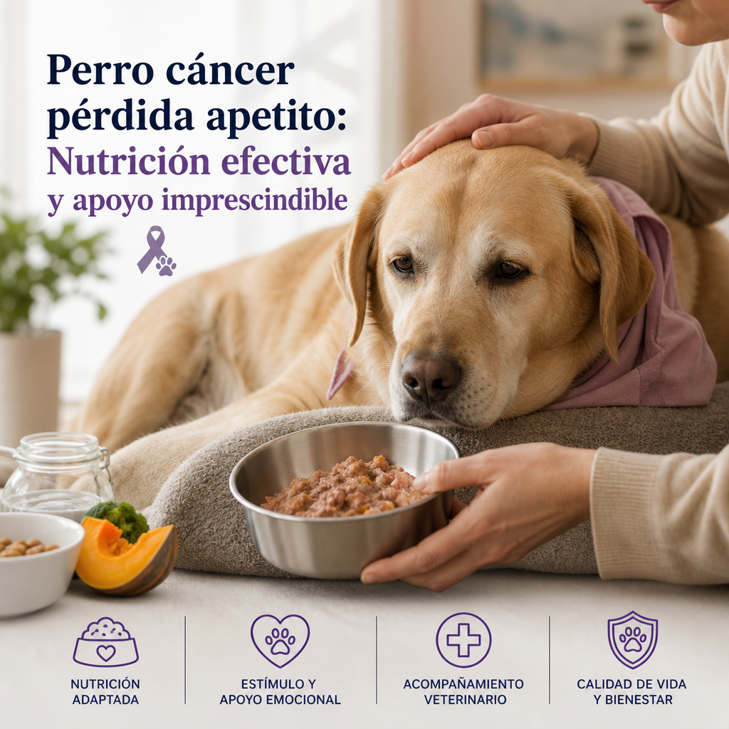 perro cáncer pérdida apetito illustration