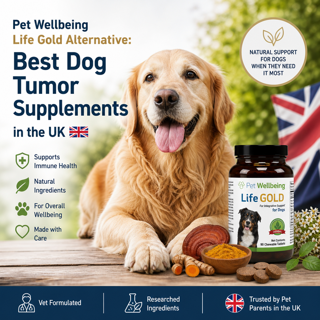 Pet Wellbeing Life Gold Alternative: 7 Best Dog Tumor Supplements in the UK 6 Pet Wellbeing Life Gold alternative illustration