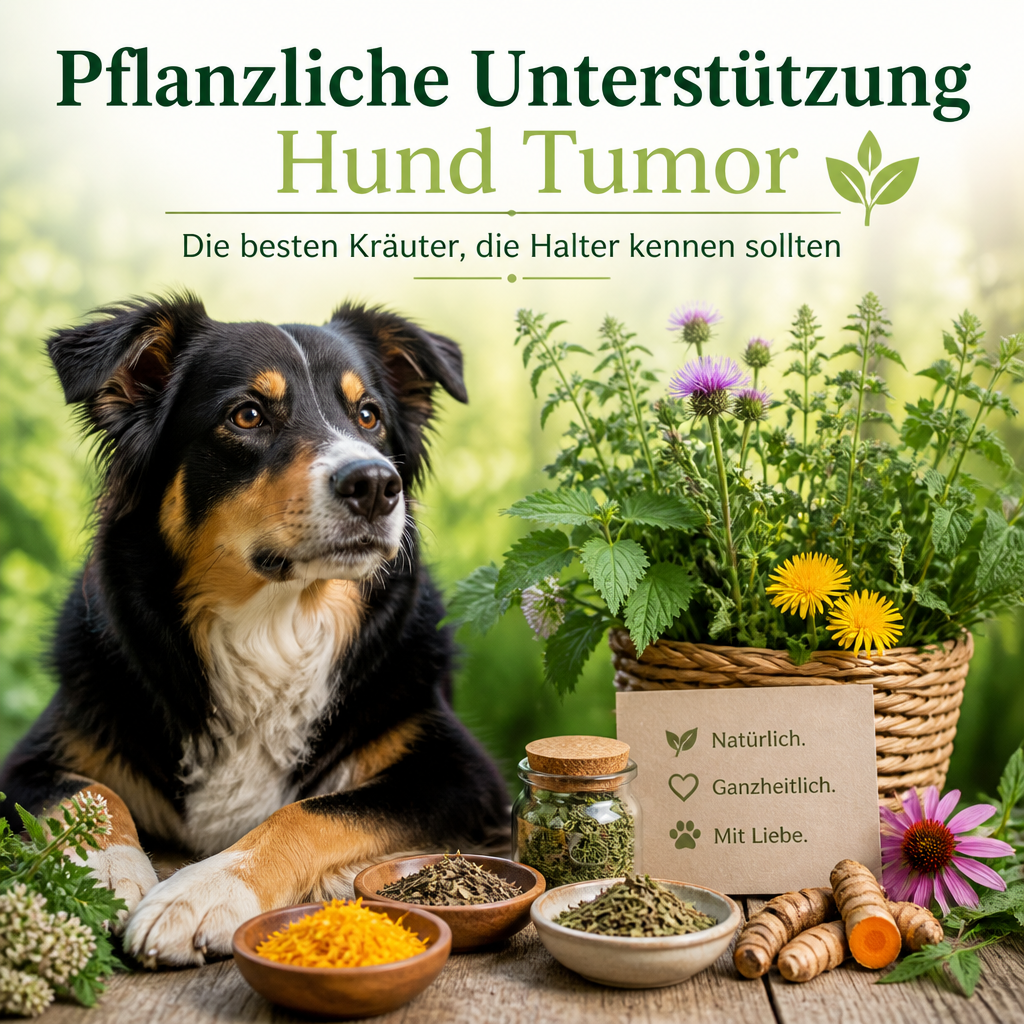 pflanzliche Unterstützung Hund Tumor illustration