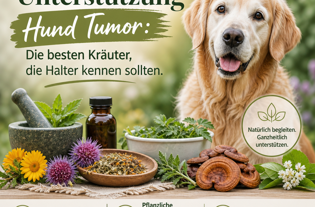 Illustration of Pflanzliche Unterstützung Hund Tumor: Die besten Kräuter, die Halter kennen sollten