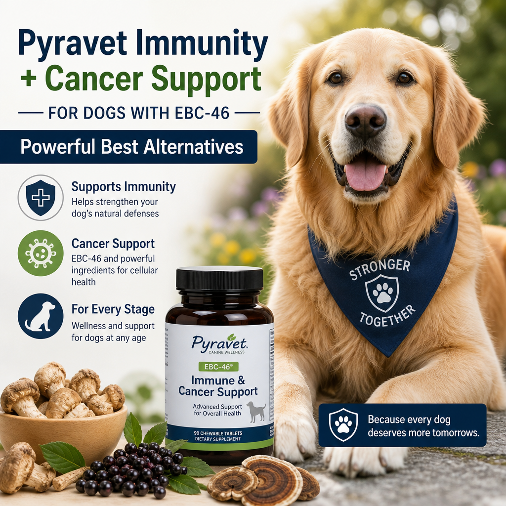Pyravet Immunity + Cancer Support For Dogs With EBC-46 vs alternatives illustration