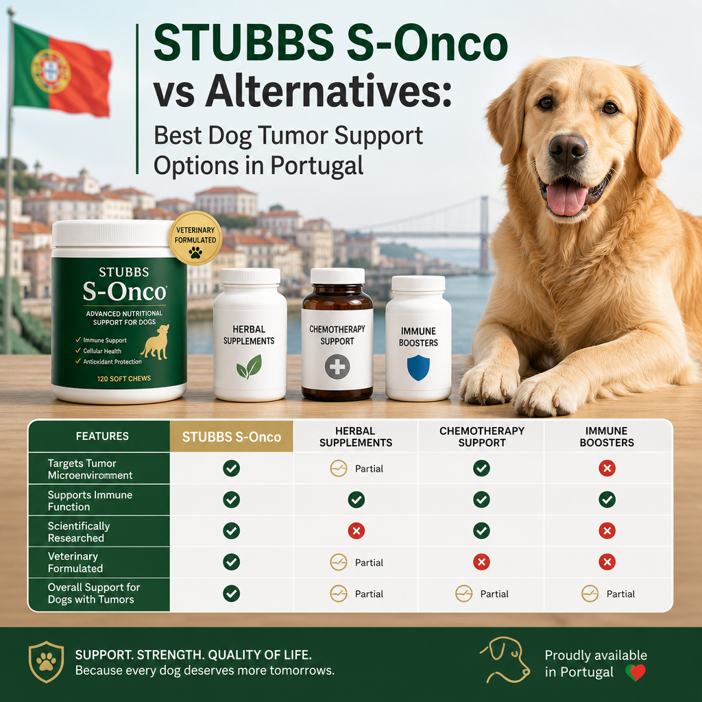STUBBS S-Onco vs Alternatives: 7 Best Dog Tumor Support Options in Portugal 2 STUBBS S-Onco vs alternatives illustration