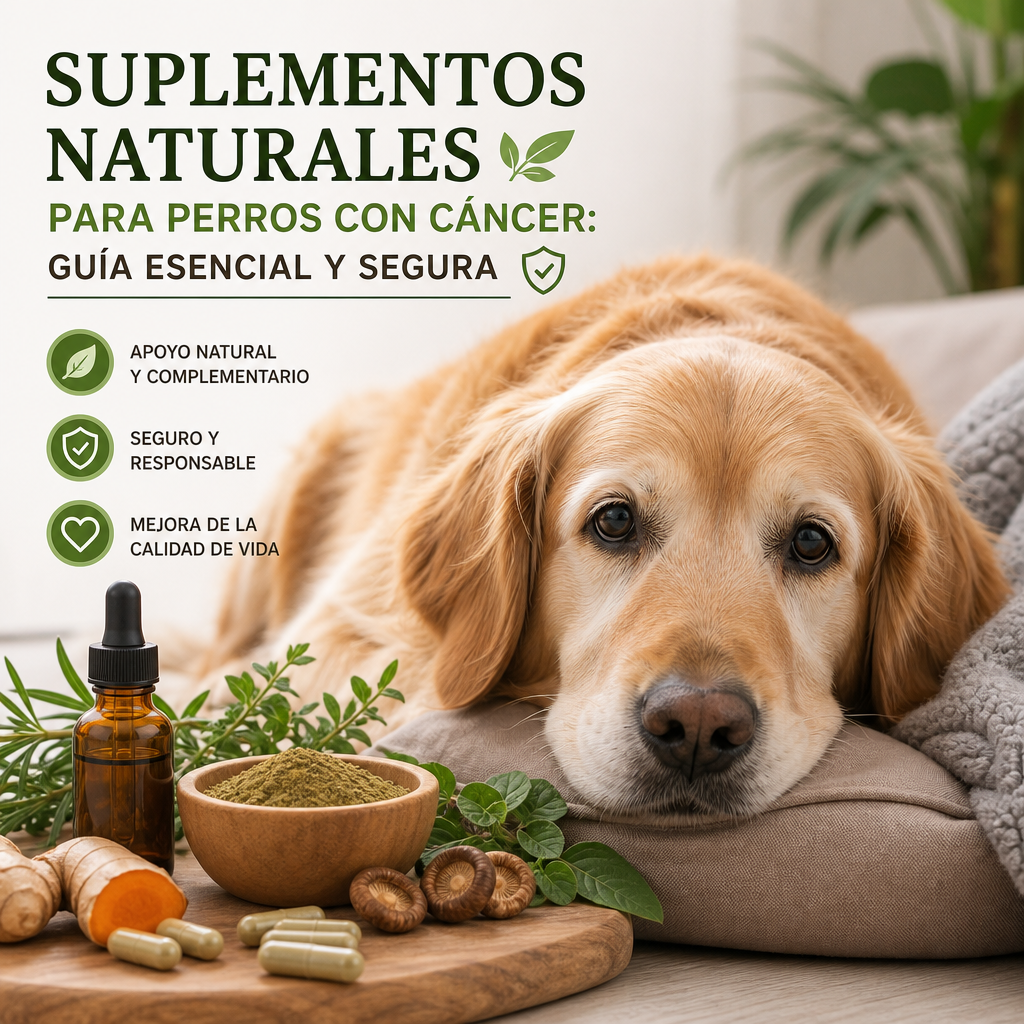 suplementos naturais para cães com câncer ilustração