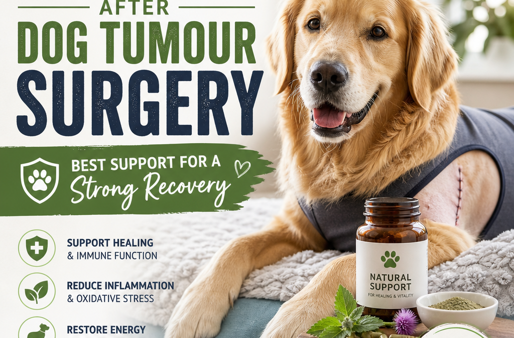 Illustration of Supplements After Dog Tumour Surgery: Best Support for a Strong Recovery