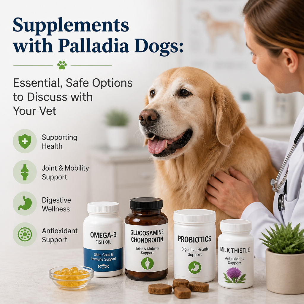 supplements with Palladia dogs illustration