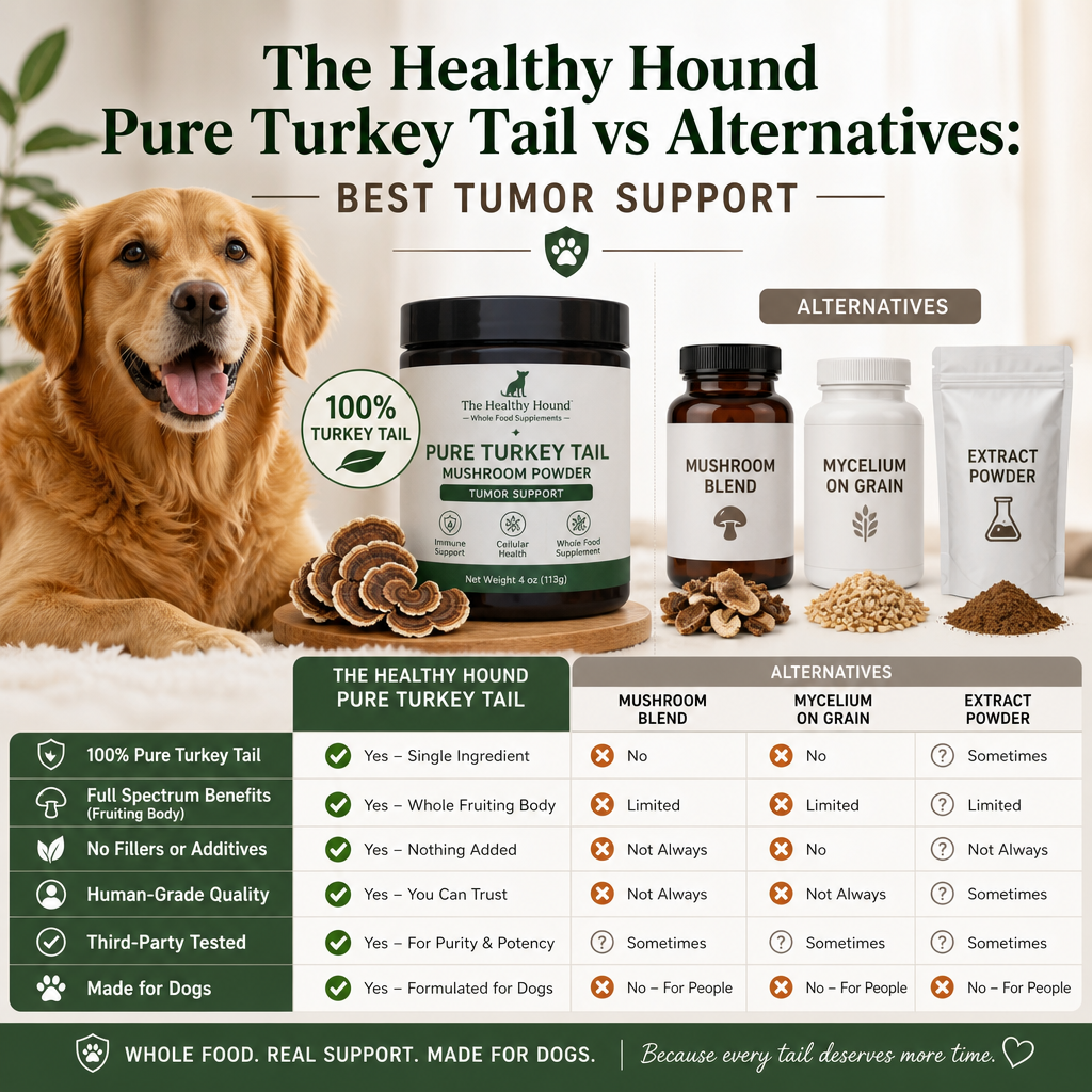 The Healthy Hound Pure Turkey Tail vs Alternatives: 5 Best Tumor Support Choices 6 The Healthy Hound Pure Turkey Tail vs alternatives illustration