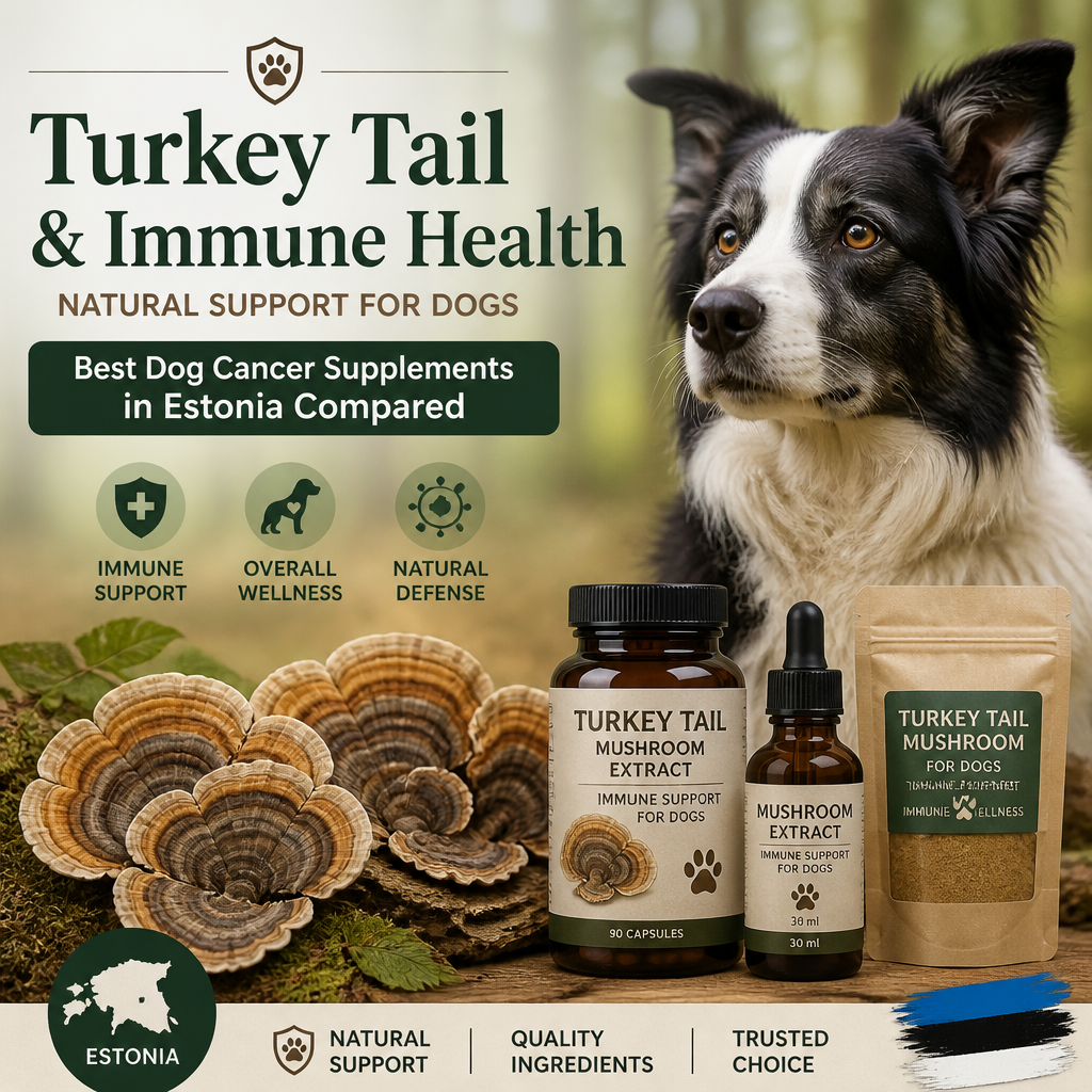Turkey Tail / immune / mushrooms: 7 Best Dog Cancer Supplements in Estonia Compared 6 Turkey Tail / immune / mushrooms illustration